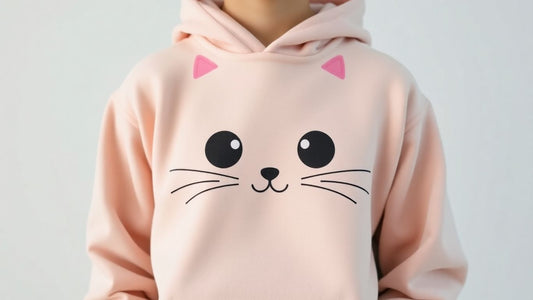 Cute Japan cat hoodie with playful cat design.