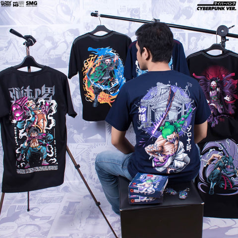 Roronoa Zoro Cyberpunk Seppuku T-Shirt - One Piece Anime Streetwear Roronoa Zoro Cyberpunk Seppuku T-Shirt - One Piece Anime Streetwear