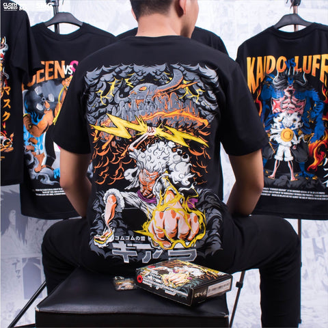 Monkey D. Luffy Gear 5 Sun God Nika T-Shirt - One Piece Anime Streetwear Monkey D. Luffy Gear 5 Sun God Nika T-Shirt - One Piece Anime Streetwear