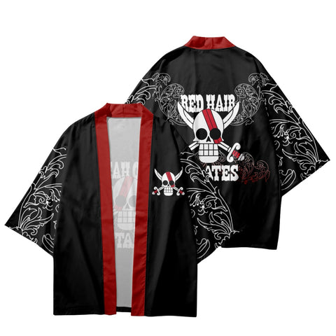 One Piece - Red Hair Pirates Kimono Fashion Style Unisex Oversized | Zewearsy Store One Piece - Red Hair Pirates Kimono Fashion Style Unisex Oversized | Zewearsy Store
