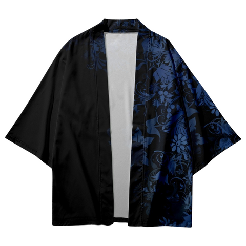 Traditional Chinese Flower Graphic Design Kimono Unisex Oversized | Japan Apparel Traditional Chinese Flower Graphic Design Kimono Unisex Oversized | Japan Apparel
