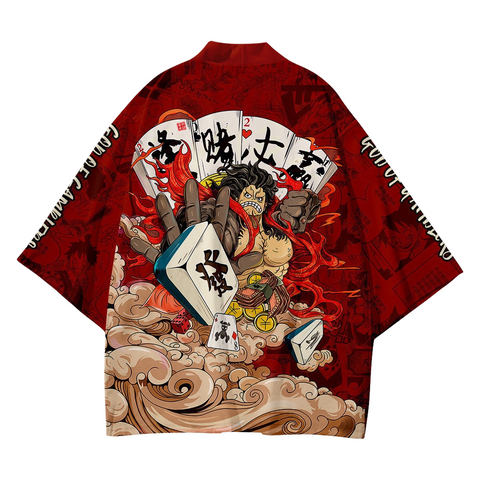 Japanese Anime One Piece Luffy Kimono Harajuku Streetwear Design | Japan Apparel Japanese Anime One Piece Luffy Kimono Harajuku Streetwear Design | Japan Apparel