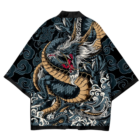 Japanese Dragon Kimono - Unisex Graphic Art Japanese Dragon Kimono - Unisex Graphic Art