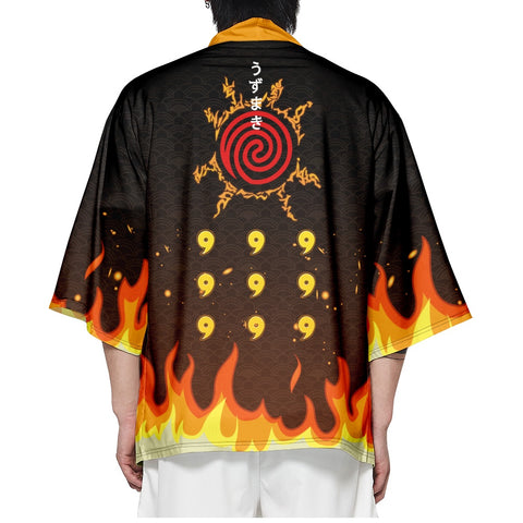 Naruto Nine-Tailed Fox Kimono Art Harajuku Fashion Naruto Nine-Tailed Fox Kimono Art Harajuku Fashion