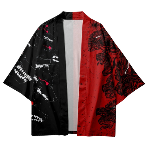 Wolf Harajuku Graphic Design Kimono Unisex Oversized | Japan Apparel Wolf Harajuku Graphic Design Kimono Unisex Oversized | Japan Apparel
