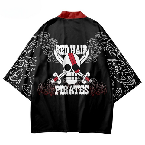 One Piece - Red Hair Pirates Kimono Fashion Style Unisex Oversized | Zewearsy Store One Piece - Red Hair Pirates Kimono Fashion Style Unisex Oversized | Zewearsy Store