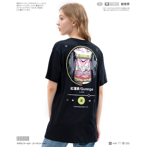Japan Anime Short Sleeve T Shirt - Music Series Demon Slayer GURENGE | Japan Apparel Japan Anime Short Sleeve T Shirt - Music Series Demon Slayer GURENGE | Japan Apparel