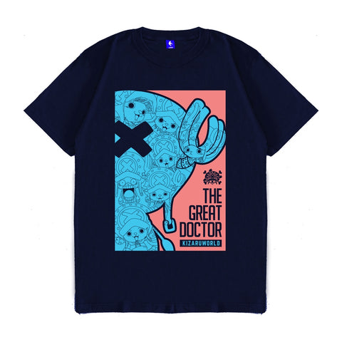 One Piece Chopper Silhouette T-Shirt - Japan Anime Short Sleeve One Piece Chopper Silhouette T-Shirt - Japan Anime Short Sleeve