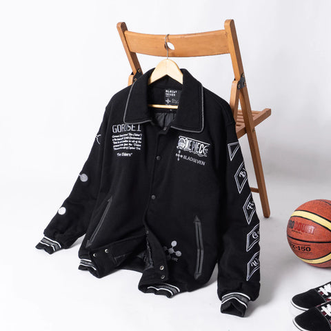 Gorosei Varsity Jacket – One Piece Black Edition | Rare Embroidered Anime Streetwear Gorosei Varsity Jacket – One Piece Black Edition | Rare Embroidered Anime Streetwear