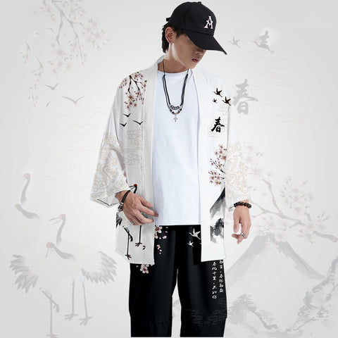 Traditional Japan Graphic Art Kimono Unisex Oversized | Japan Apparel Traditional Japan Graphic Art Kimono Unisex Oversized | Japan Apparel