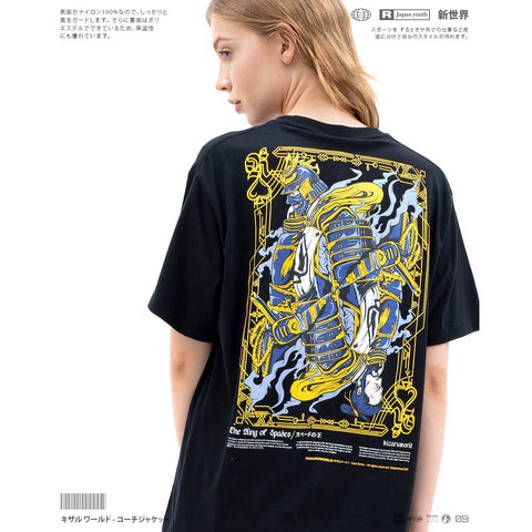Japan Streetwear Short Sleeve T Shirt - Origin Card Series KING OF SPADE | Japan Apparel | Zewearsy Store Japan Streetwear Short Sleeve T Shirt - Origin Card Series KING OF SPADE | Japan Apparel | Zewearsy Store