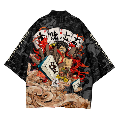 Japanese Anime One Piece Luffy Kimono Harajuku Streetwear Design | Japan Apparel Japanese Anime One Piece Luffy Kimono Harajuku Streetwear Design | Japan Apparel