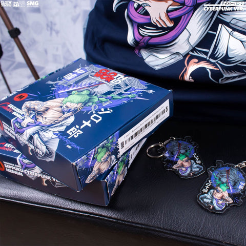 Roronoa Zoro Cyberpunk Seppuku T-Shirt - One Piece Anime Streetwear Roronoa Zoro Cyberpunk Seppuku T-Shirt - One Piece Anime Streetwear