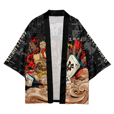 Japanese Anime One Piece Luffy Kimono Harajuku Streetwear Design | Japan Apparel Japanese Anime One Piece Luffy Kimono Harajuku Streetwear Design | Japan Apparel