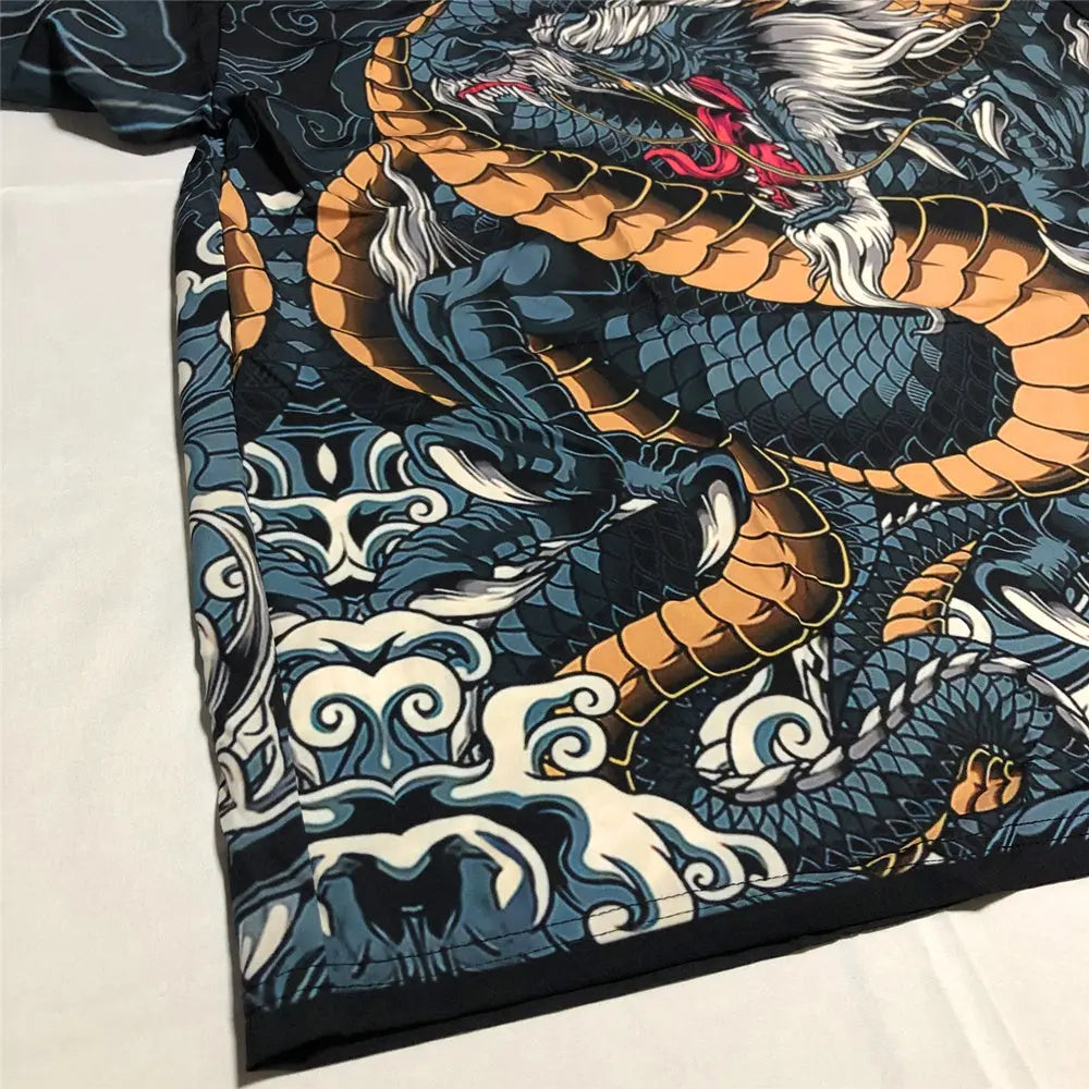 Japanese Dragon Kimono - Unisex Graphic Art - Zewearsy