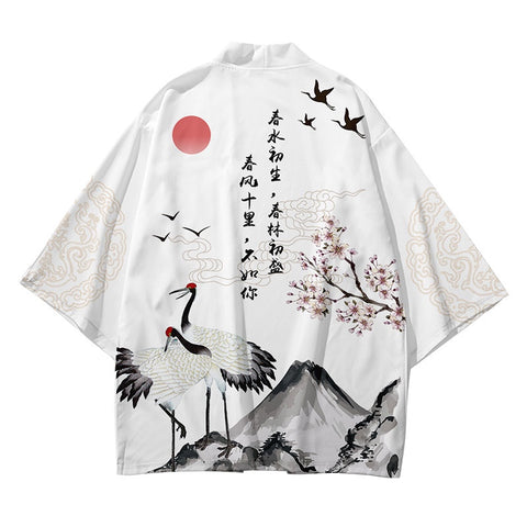 Traditional Japan Graphic Art Kimono Unisex Oversized | Japan Apparel Traditional Japan Graphic Art Kimono Unisex Oversized | Japan Apparel