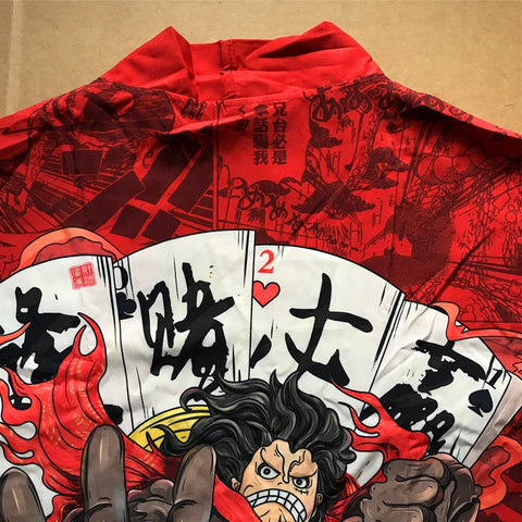 Japanese Anime One Piece Luffy Kimono Harajuku Streetwear Design | Japan Apparel Japanese Anime One Piece Luffy Kimono Harajuku Streetwear Design | Japan Apparel
