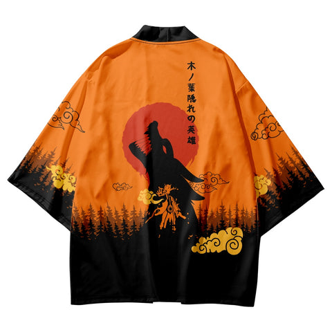 Naruto Kurama Art Fashion Kimono Unisex Oversized Design | Zewearsy Store Naruto Kurama Art Fashion Kimono Unisex Oversized Design | Zewearsy Store