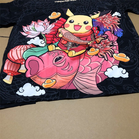 Anime Pikachu Design Art Kimono Unisex Oversized | Zewearsy Store Anime Pikachu Design Art Kimono Unisex Oversized | Zewearsy Store