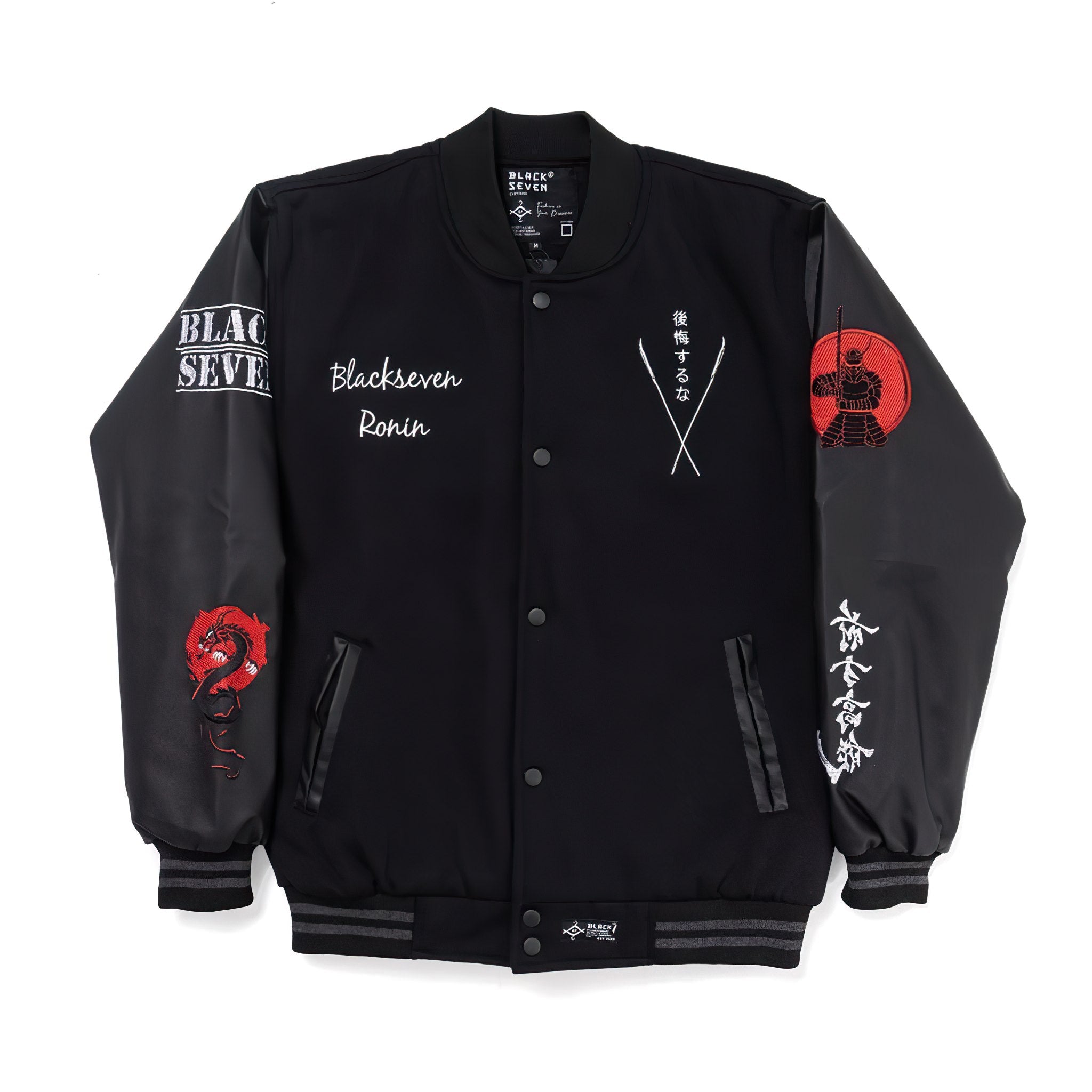 Japanese Samurai Varsity Jacket Full Embroidery - Ronin Samurai - Japan Fashion | Zewearsy Store