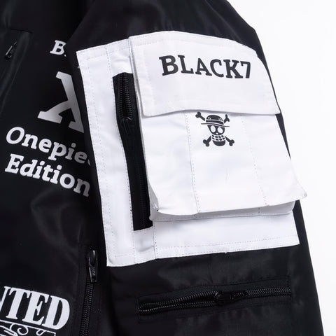 One Piece Luffy Gear 5 Bomber Jacket Windbreaker Cyberpunk Edition Black and White - Japan Fashion | Zewearsy Store One Piece Luffy Gear 5 Bomber Jacket Windbreaker Cyberpunk Edition Black and White - Japan Fashion | Zewearsy Store