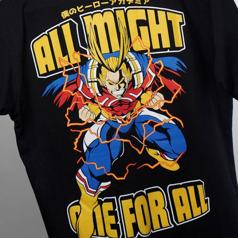 All Might Anime T - Shirt - Japan Anime Short Sleeve - Zewearsy All Might Anime T - Shirt - Japan Anime Short Sleeve - Zewearsy