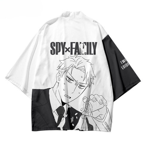 Anime Black White Kimono Unisex Harajuku Japanese Beach Cardigan - Zewearsy Anime Black White Kimono Unisex Harajuku Japanese Beach Cardigan - Zewearsy