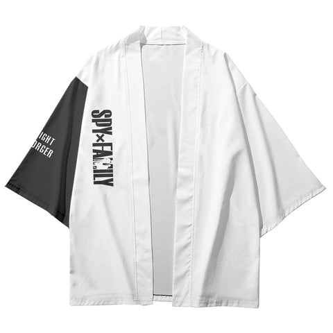 Anime Black White Kimono Unisex Harajuku Japanese Beach Cardigan - Zewearsy Anime Black White Kimono Unisex Harajuku Japanese Beach Cardigan - Zewearsy