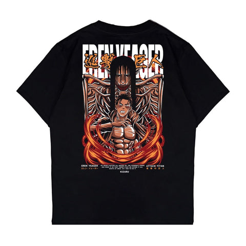 Attack on Titan Eren Rumbling T - Shirt - Japan Anime Short Sleeve - Zewearsy Attack on Titan Eren Rumbling T - Shirt - Japan Anime Short Sleeve - Zewearsy