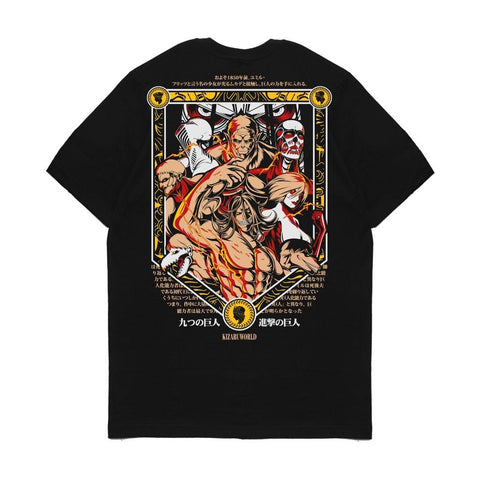 Attack on Titan Nine Titans T - Shirt - Japan Anime Short Sleeve - Zewearsy Attack on Titan Nine Titans T - Shirt - Japan Anime Short Sleeve - Zewearsy