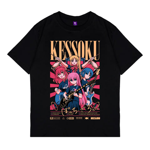 Japan Anime Short Sleeve T Shirt - Bocchi the Rock KESSOKU | Japan Apparel Japan Anime Short Sleeve T Shirt - Bocchi the Rock KESSOKU | Japan Apparel