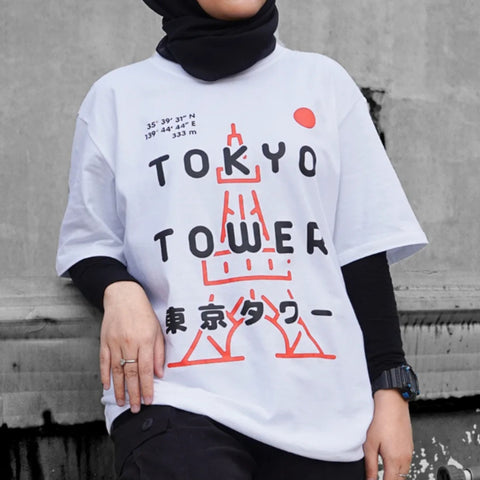 Japan Streetwear Short Sleeve T Shirt - Origin TOKYO TOWER | Japan Apparel Japan Streetwear Short Sleeve T Shirt - Origin TOKYO TOWER | Japan Apparel