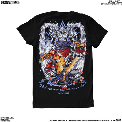 Omegamon Merciful Mode T-Shirt - WarGreymon & MetalGarurumon Evolution | Digimon Anime Omegamon Merciful Mode T-Shirt - WarGreymon & MetalGarurumon Evolution | Digimon Anime