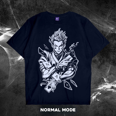 Japan Anime Short Sleeve T Shirt - Hunter X Hunter HISOKA Glow In The Dark | Japan Apparel Japan Anime Short Sleeve T Shirt - Hunter X Hunter HISOKA Glow In The Dark | Japan Apparel