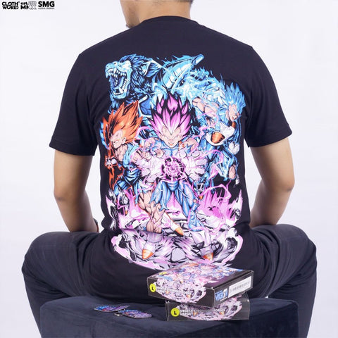 Vegeta The Strongest Forms T-Shirt - Super Saiyan Blue & Ultra Ego | Dragon Ball Anime Vegeta The Strongest Forms T-Shirt - Super Saiyan Blue & Ultra Ego | Dragon Ball Anime
