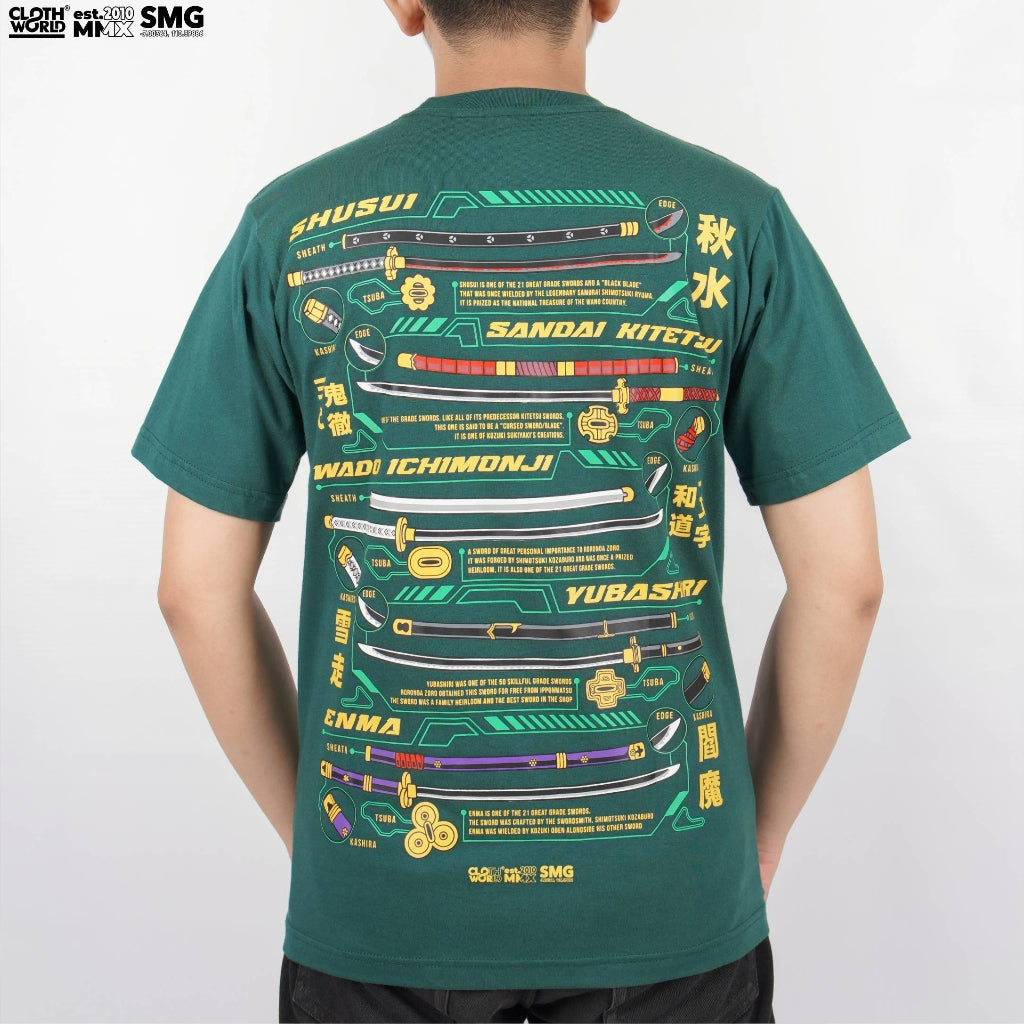 Roronoa Zoro Katana Sword T-Shirt - Strawhat Pirates | One Piece Anime Cloth World