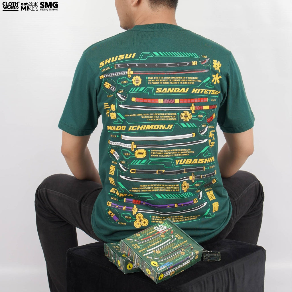 Roronoa Zoro Katana Sword T-Shirt - Strawhat Pirates | One Piece Anime Cloth World