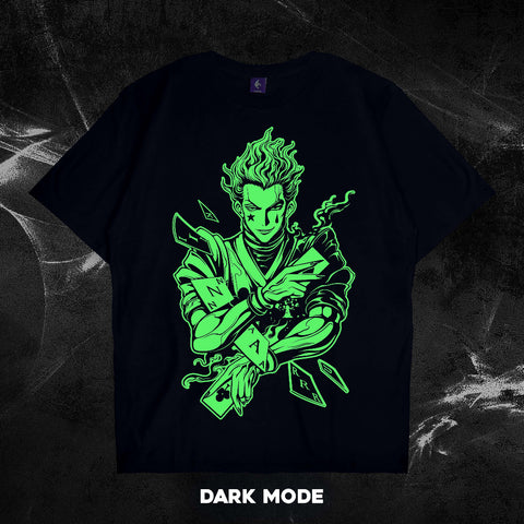 Japan Anime Short Sleeve T Shirt - Hunter X Hunter HISOKA Glow In The Dark | Japan Apparel Japan Anime Short Sleeve T Shirt - Hunter X Hunter HISOKA Glow In The Dark | Japan Apparel