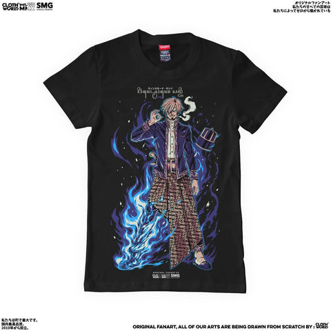 Raden Mas Sanji Black Leg T-Shirt - Local Culture Series | One Piece Anime Raden Mas Sanji Black Leg T-Shirt - Local Culture Series | One Piece Anime