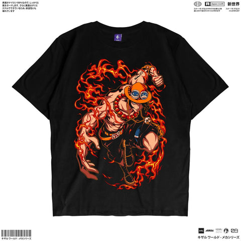 Japan Anime Short Sleeve T Shirt - One Piece PORTGAS D ACE V2 | Japan Apparel Japan Anime Short Sleeve T Shirt - One Piece PORTGAS D ACE V2 | Japan Apparel