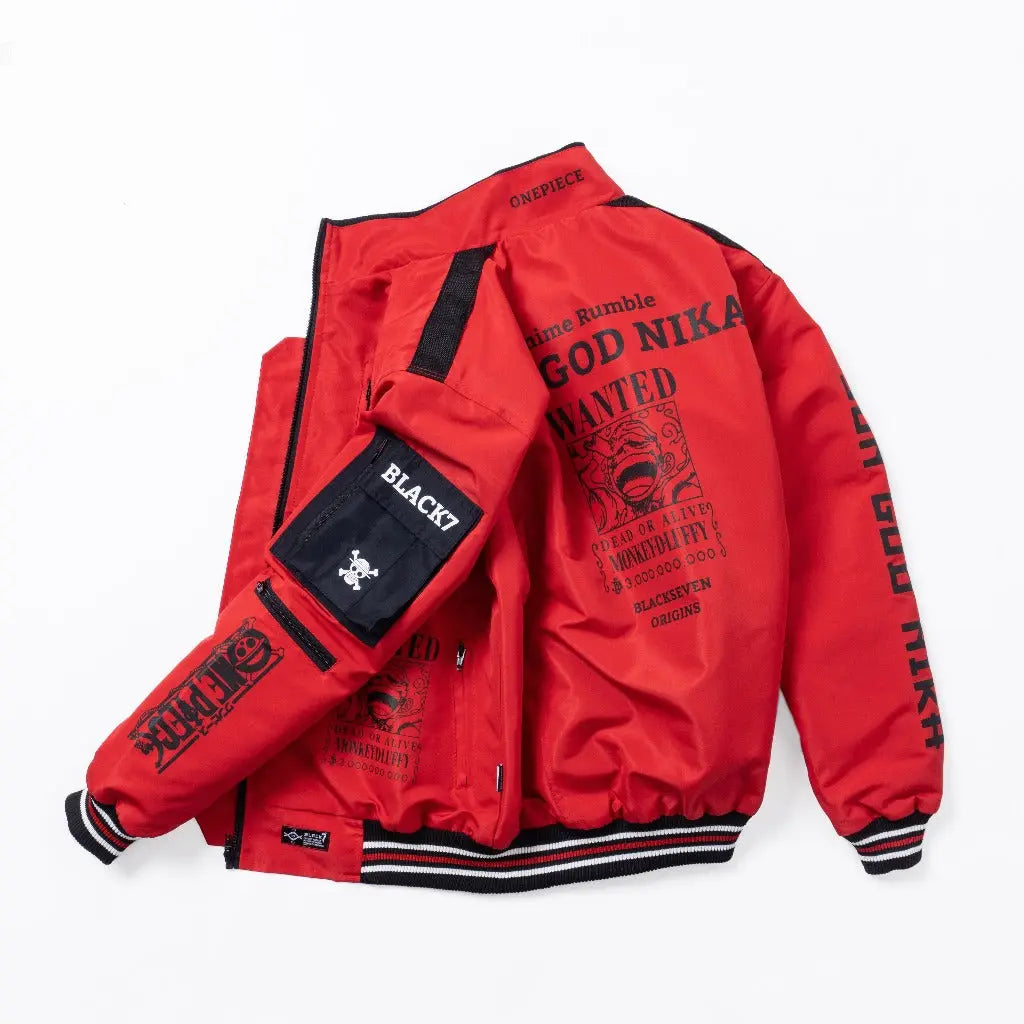 One Piece Gear 5 Cyberpunk Bomber Jacket - Japan Fashion - Zewearsy