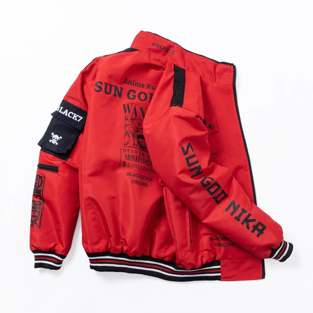One Piece Gear 5 Cyberpunk Bomber Jacket - Japan Fashion - Zewearsy