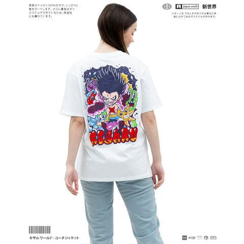 One Piece Luffy Graffiti T-Shirt - Japan Anime Short Sleeve One Piece Luffy Graffiti T-Shirt - Japan Anime Short Sleeve