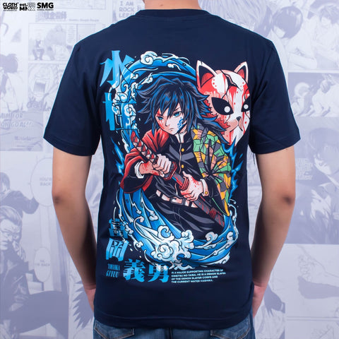 Tomioka Giyuu The Water Pillar T-Shirt - Demon Slayer Anime Apparel Tomioka Giyuu The Water Pillar T-Shirt - Demon Slayer Anime Apparel