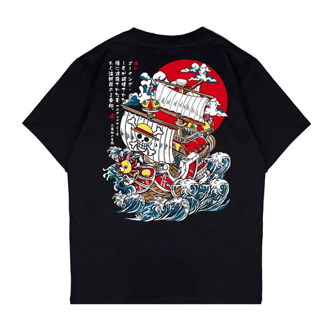 Japan Anime Short Sleeve T Shirt - One Piece THOUSAND SUNNY Black | Japan Apparel | Zewearsy Store Japan Anime Short Sleeve T Shirt - One Piece THOUSAND SUNNY Black | Japan Apparel | Zewearsy Store