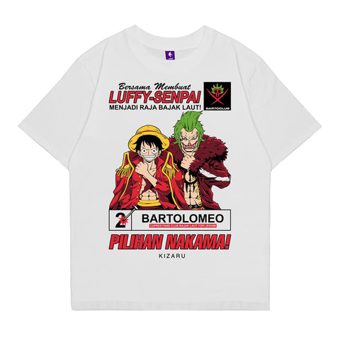 One Piece Bartolomeo T-Shirt - Japan Anime Short Sleeve One Piece Bartolomeo T-Shirt - Japan Anime Short Sleeve