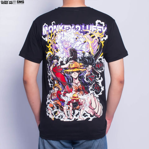 Monkey D. Luffy All Gear Forms T-Shirt - Boundman, Snakeman, Sun God Nika | One Piece Anime Monkey D. Luffy All Gear Forms T-Shirt - Boundman, Snakeman, Sun God Nika | One Piece Anime