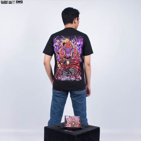 Roronoa Zoro Ashura Mode T-Shirt - Nine Swords Style Onigashima | One Piece Anime Streetwear Roronoa Zoro Ashura Mode T-Shirt - Nine Swords Style Onigashima | One Piece Anime Streetwear