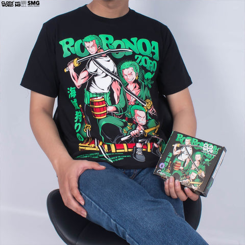 Roronoa Zoro Story T-Shirt - Strawhat Pirates Monsters Trio | One Piece Anime Roronoa Zoro Story T-Shirt - Strawhat Pirates Monsters Trio | One Piece Anime