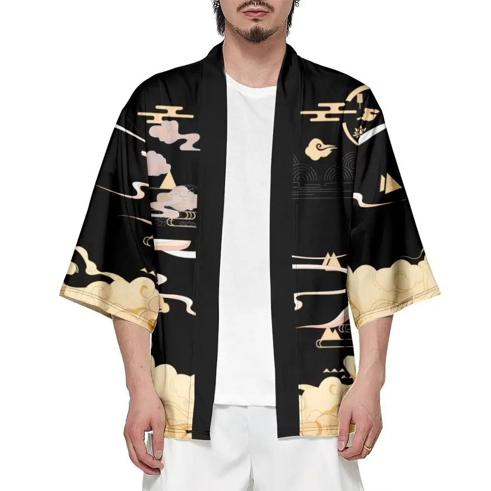 Kitsune Kimono Graphic Art Design - Unisex Japanese Apparel - Zewearsy
